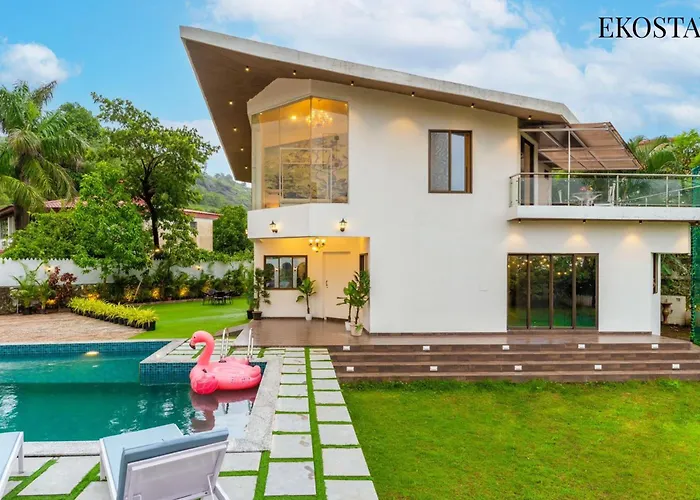 Ekostay - 8Bhk La Flamingo Villa With Private Turf Lonavala